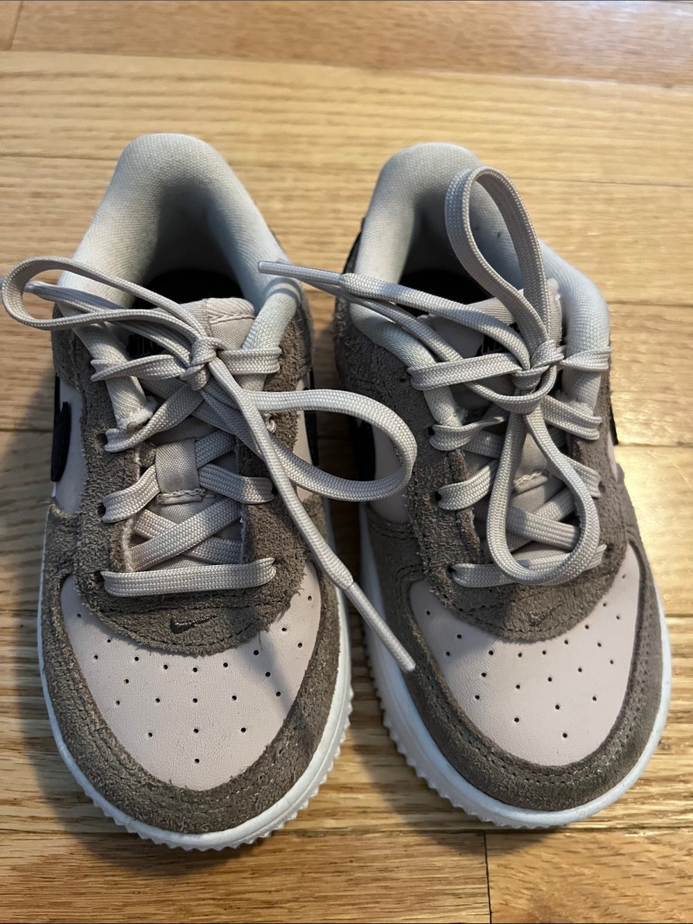 Nike Toddler Neutral brown Suede & Leather Sneakers
